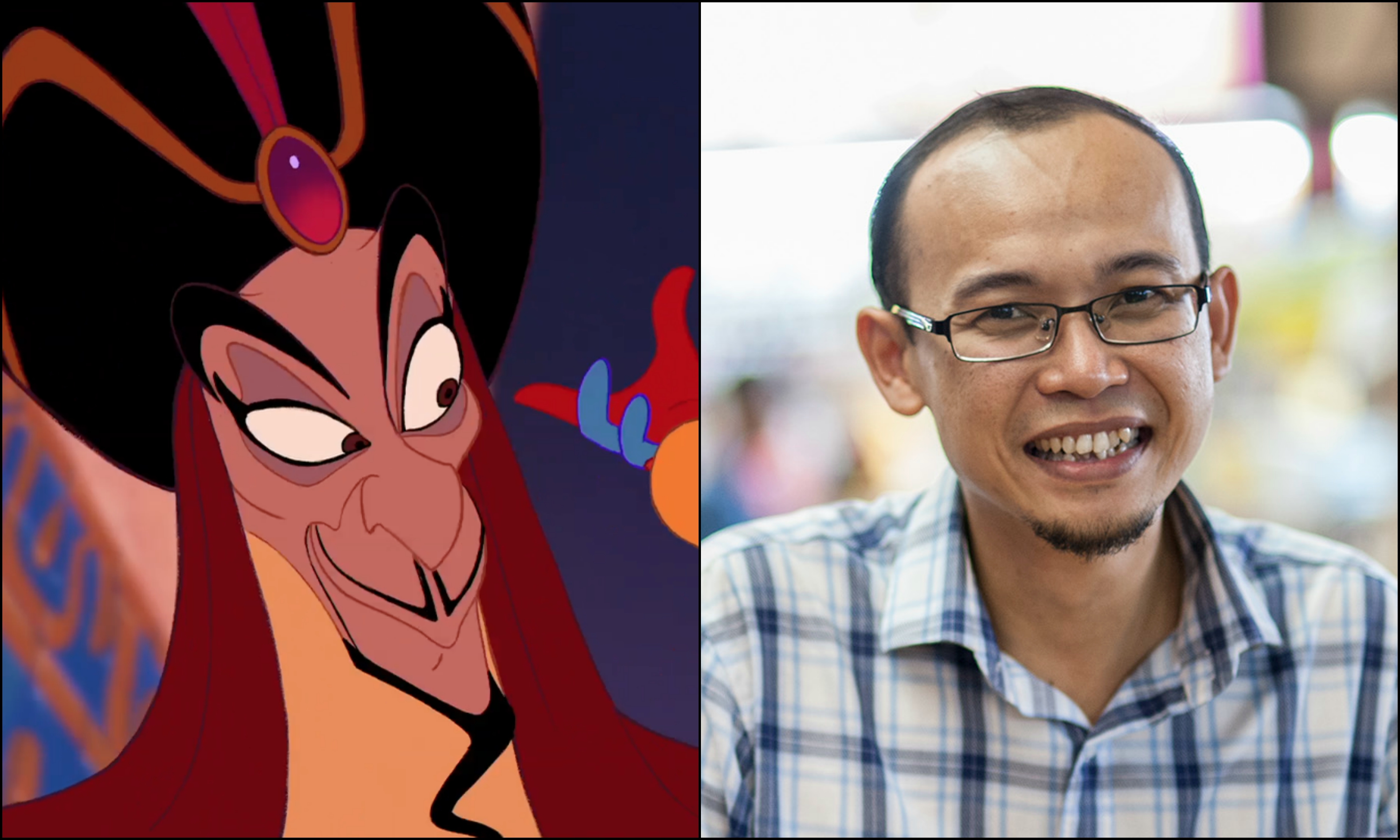 Photo on the right by Lim Weixiang for Mothership.sg. Image on the left from Disney blogs.