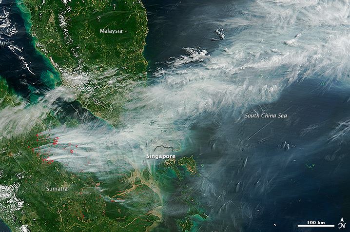 NASA Borneo Sumatra Singapore Haze 2013