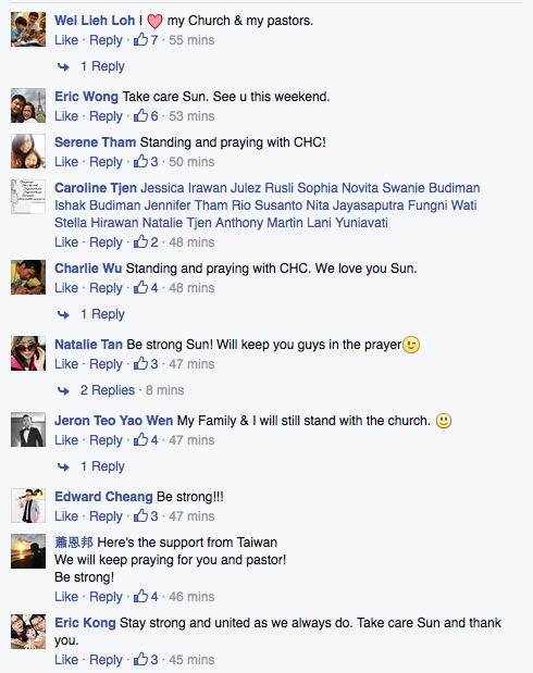 Screenshot from City Harvest Church Facebook page