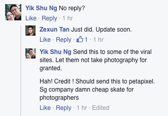 Screenshot from Zexun Tan's Facebook post