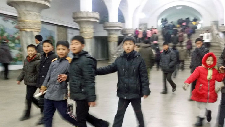 North Korean kids.