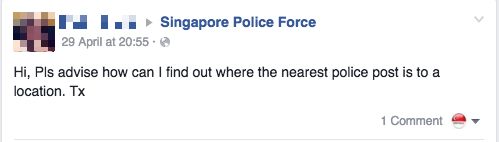 Screenshot from Singapore Police Force Facebook page