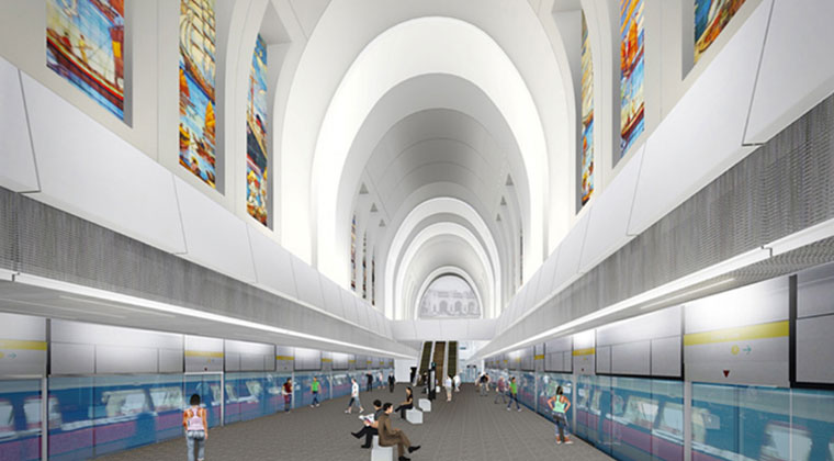 Artist's impression of the upcoming Cantonment station.