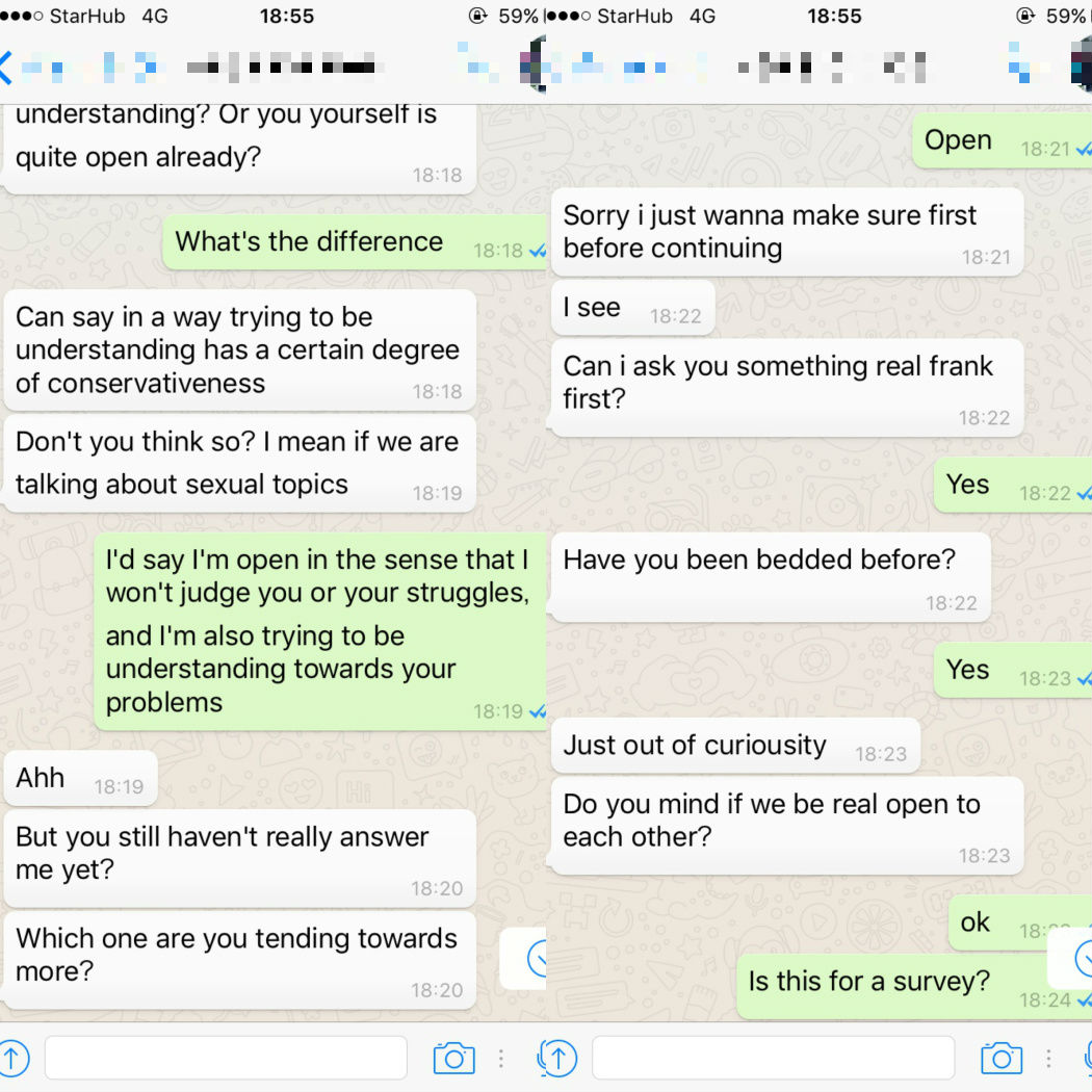 Local uni guy asked female schoolmate he barely knows for sex, whole  exchange obviously ends up on the Internet - Mothership.SG - News from  Singapore, Asia and around the world