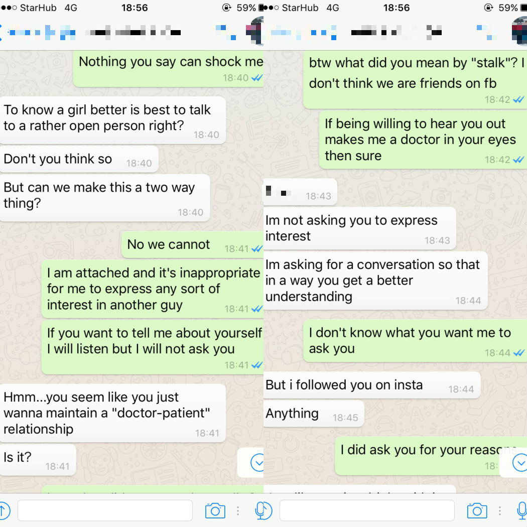 Local uni guy asked female schoolmate he barely knows for sex, whole  exchange obviously ends up on the Internet - Mothership.SG - News from  Singapore, Asia and around the world