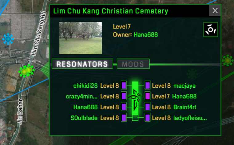 Ingress portal at Lim Chu Kang Christian Cemetery