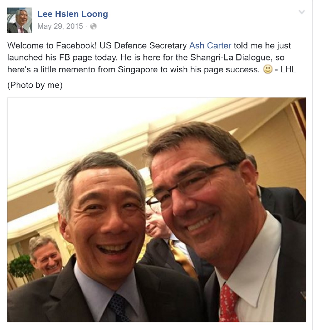 Source: Lee Hsien Loong Facebook