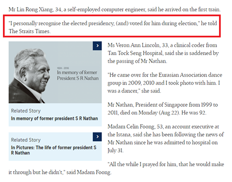Eagle-eyed netizen caught man lying to Straits Times about S R Nathan ...