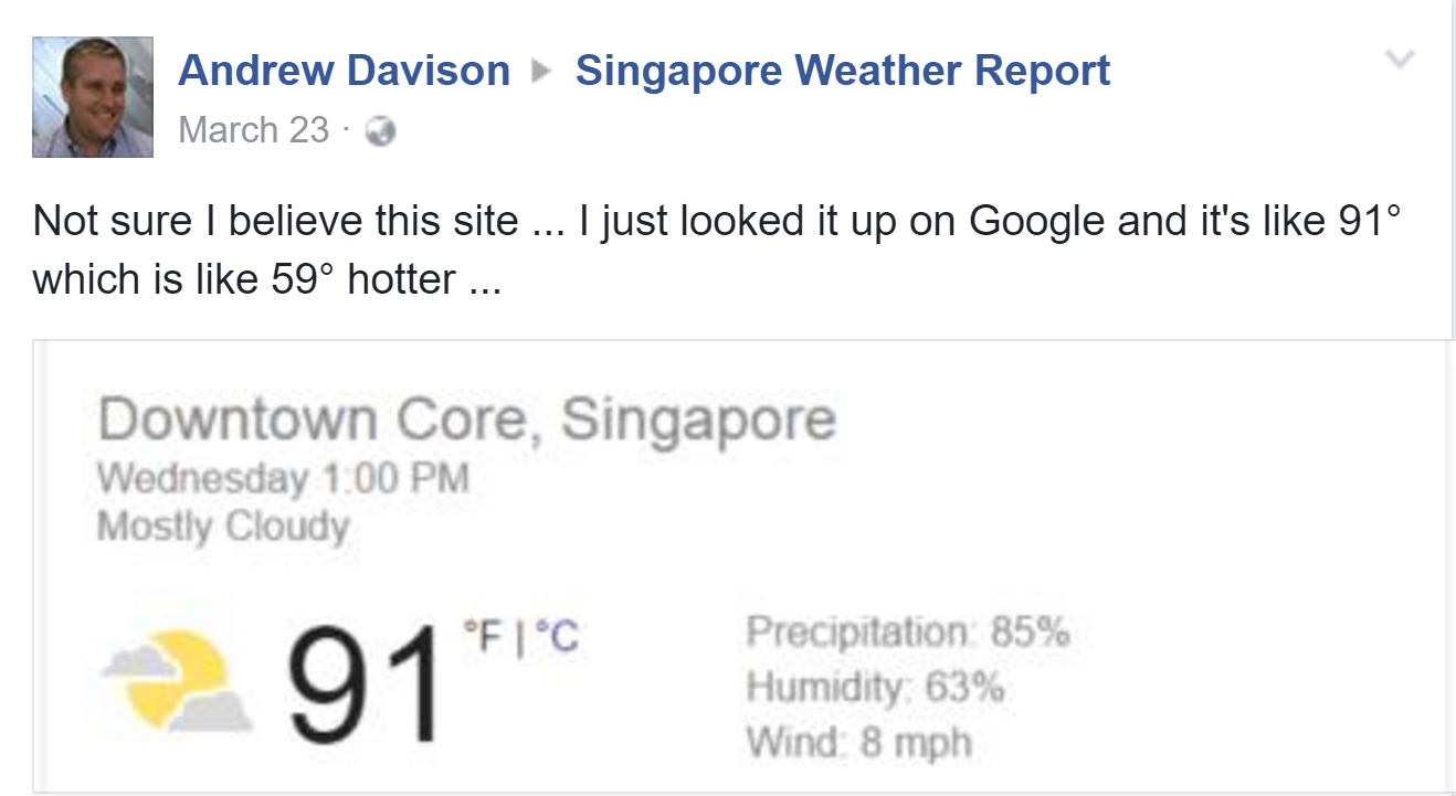 Source: Singapore Weather Report Facebook page.