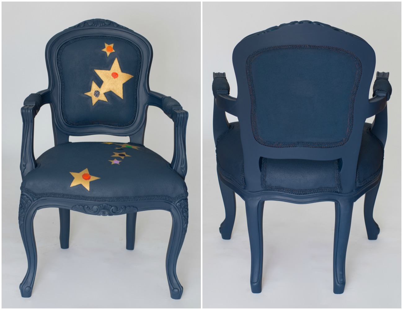 Spot these beautiful chairs — painted by special needs students, and ...