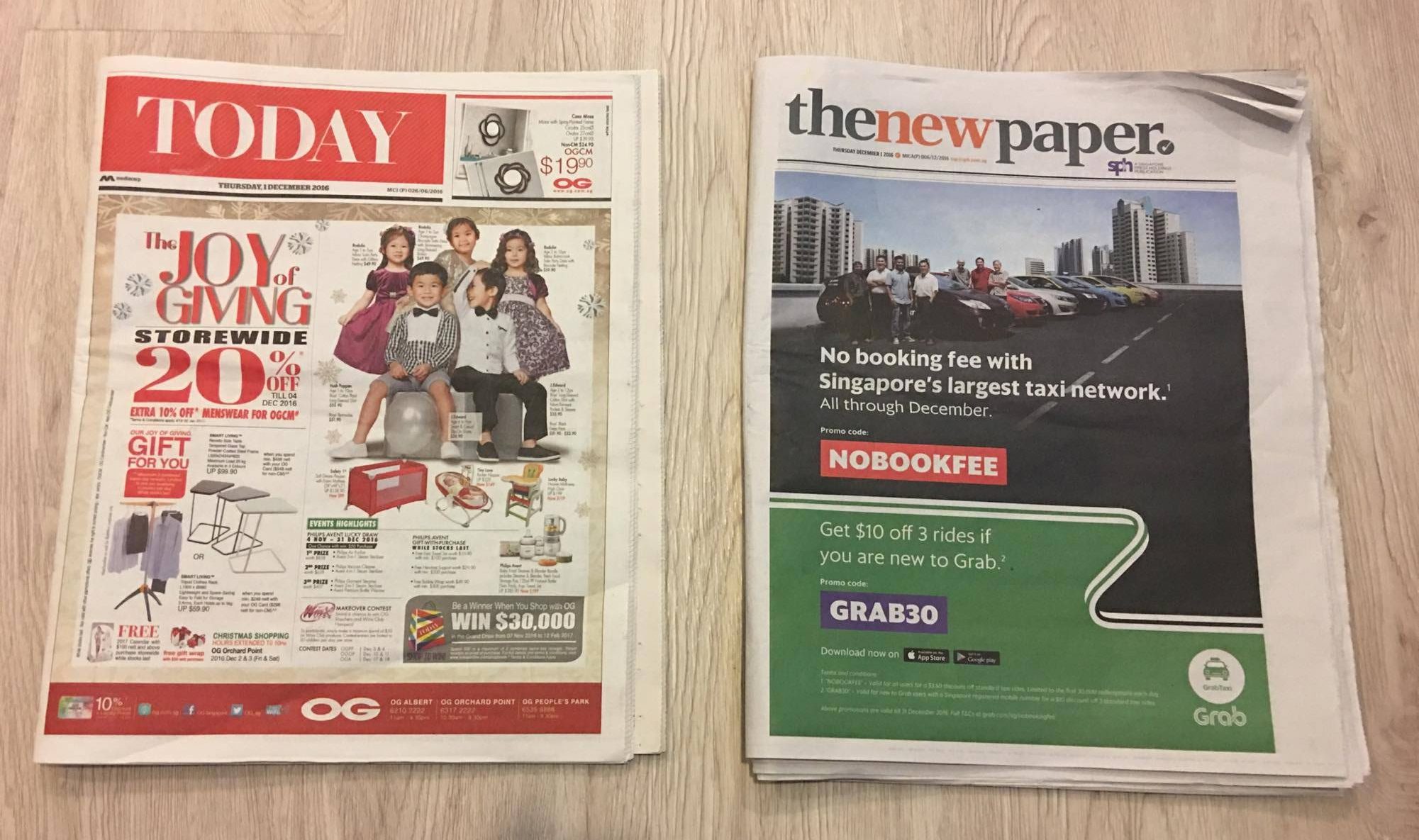 Photo of TODAY and TNP (Dec 1)