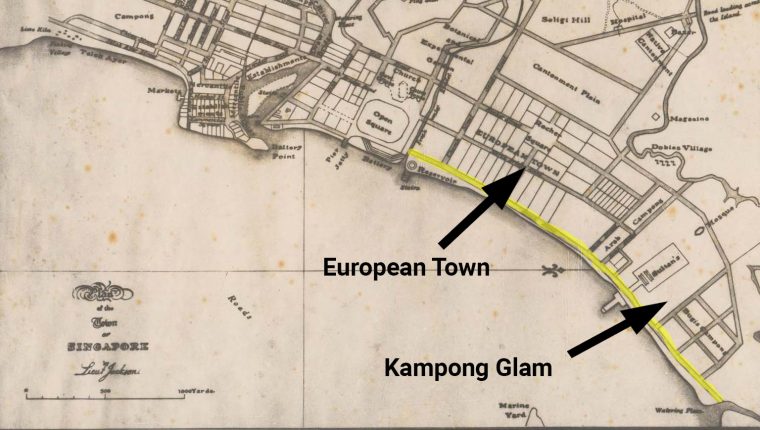 Adapted from Raffles Town Plan picture from Wikipedia.