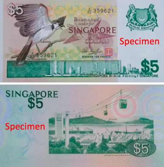 $5 Singapore Dollar note