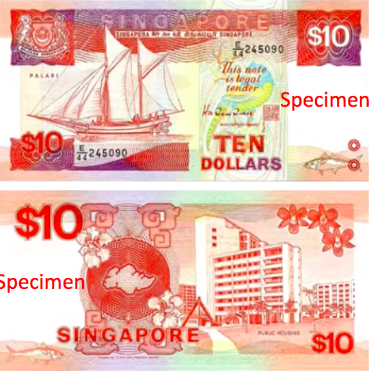 $10 Singapore Dollar note