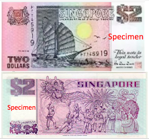 $2 singapore note