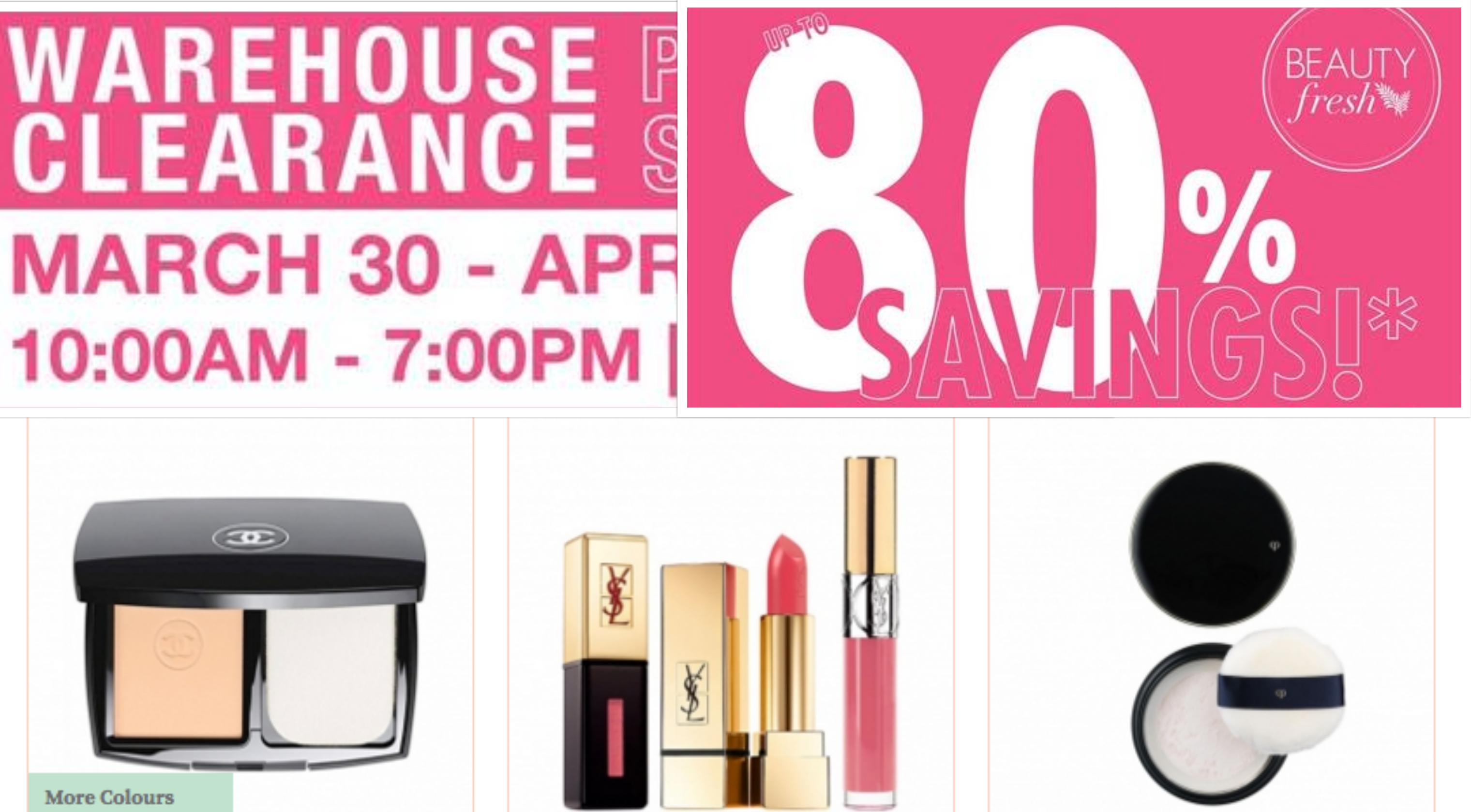 Beauty warehouse sale: up to 80 percent off Chanel, , NARS, and more -   - News from Singapore, Asia and around the world