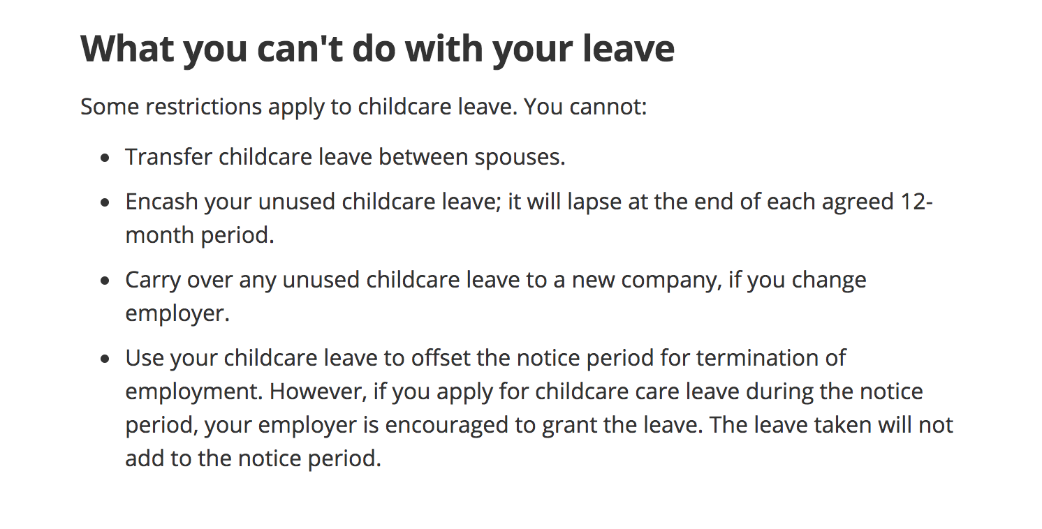 mom childcare leave