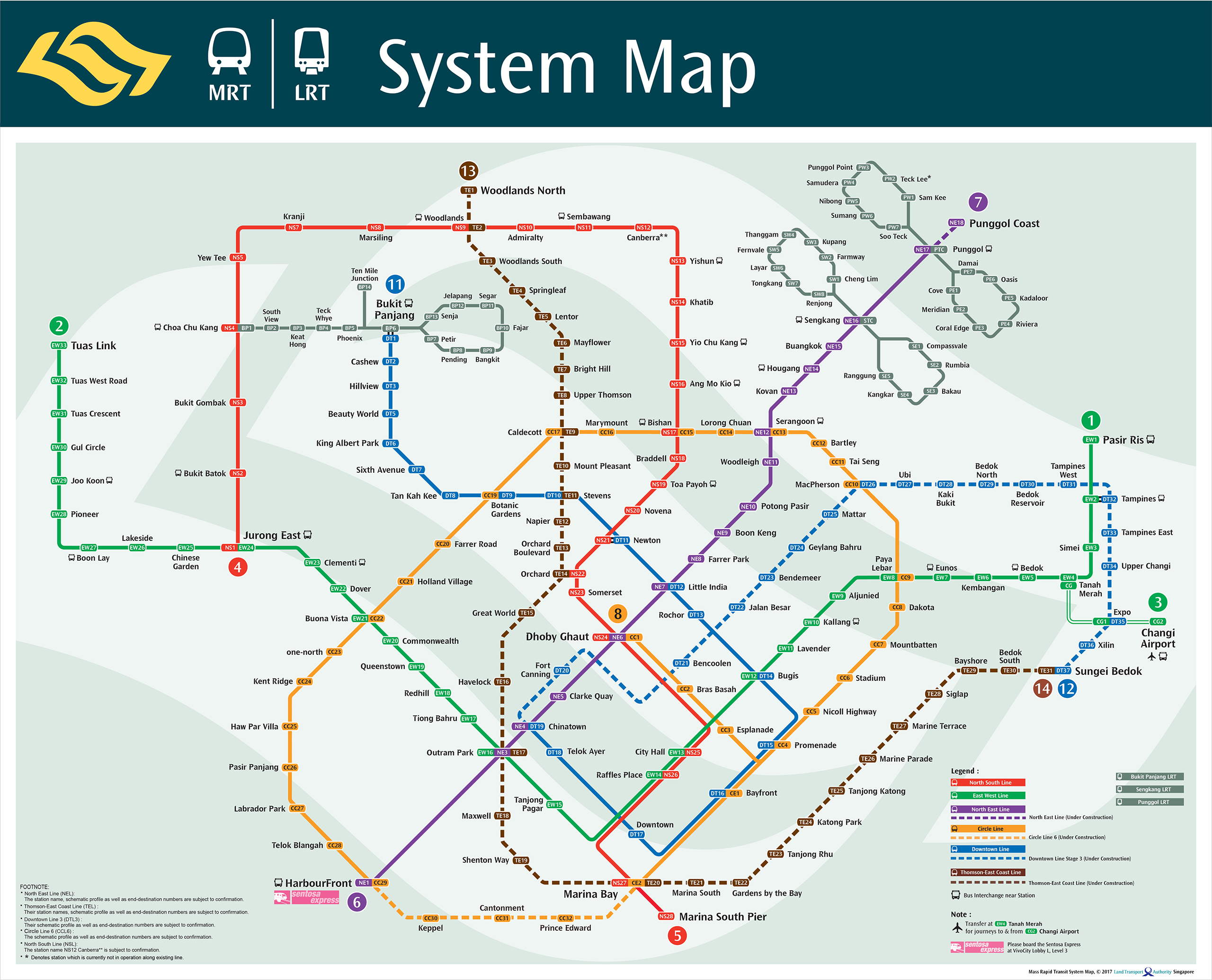 singapore mrt rail maps