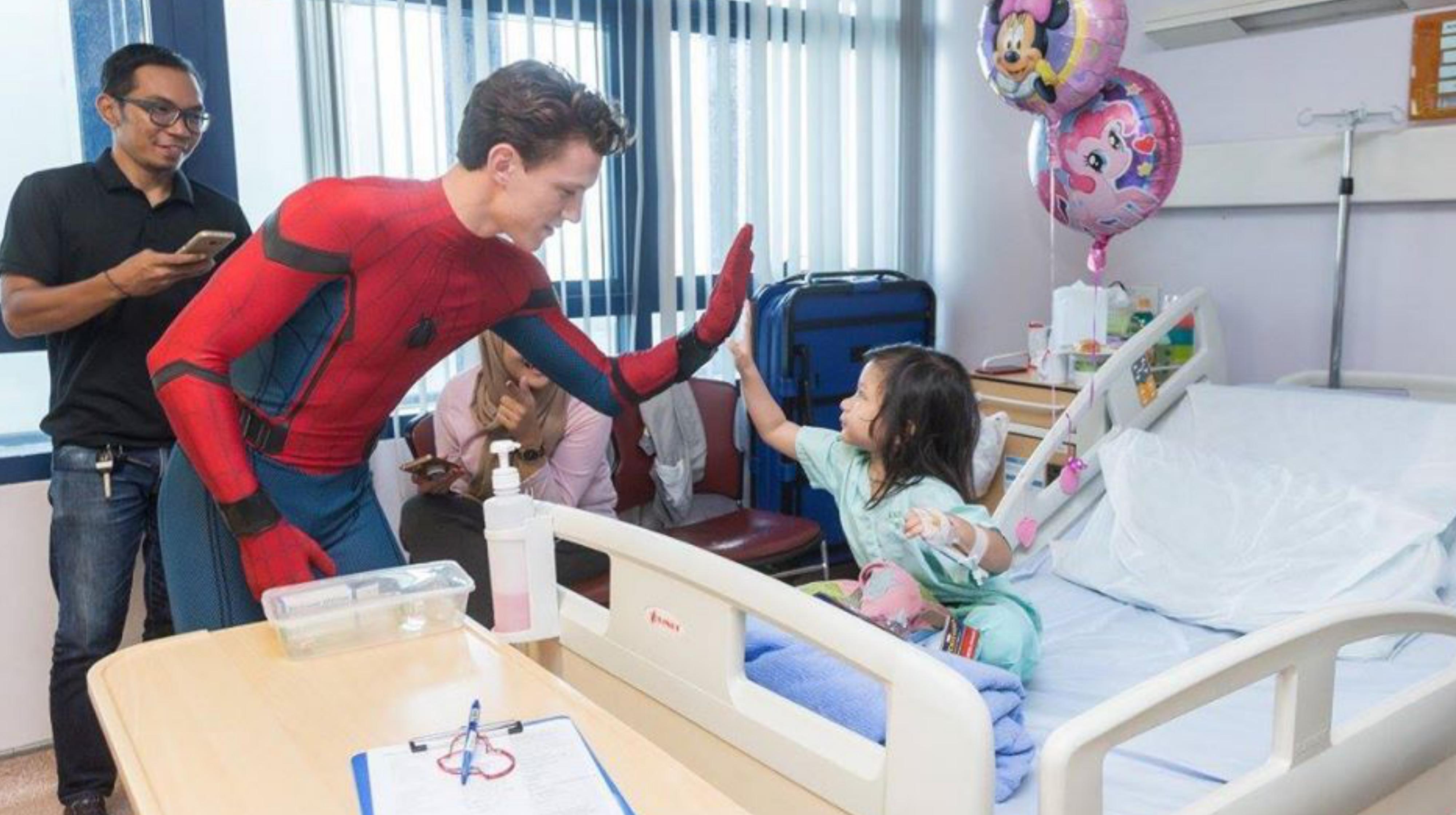 Spider-Man" star Tom Holland visits patients at KK Hospital while in S'pore  - Mothership.SG - News from Singapore, Asia and around the world