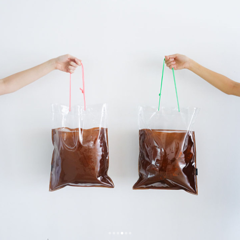 Iconic S pore takeaway kopi  plastic bag  is now an actual 