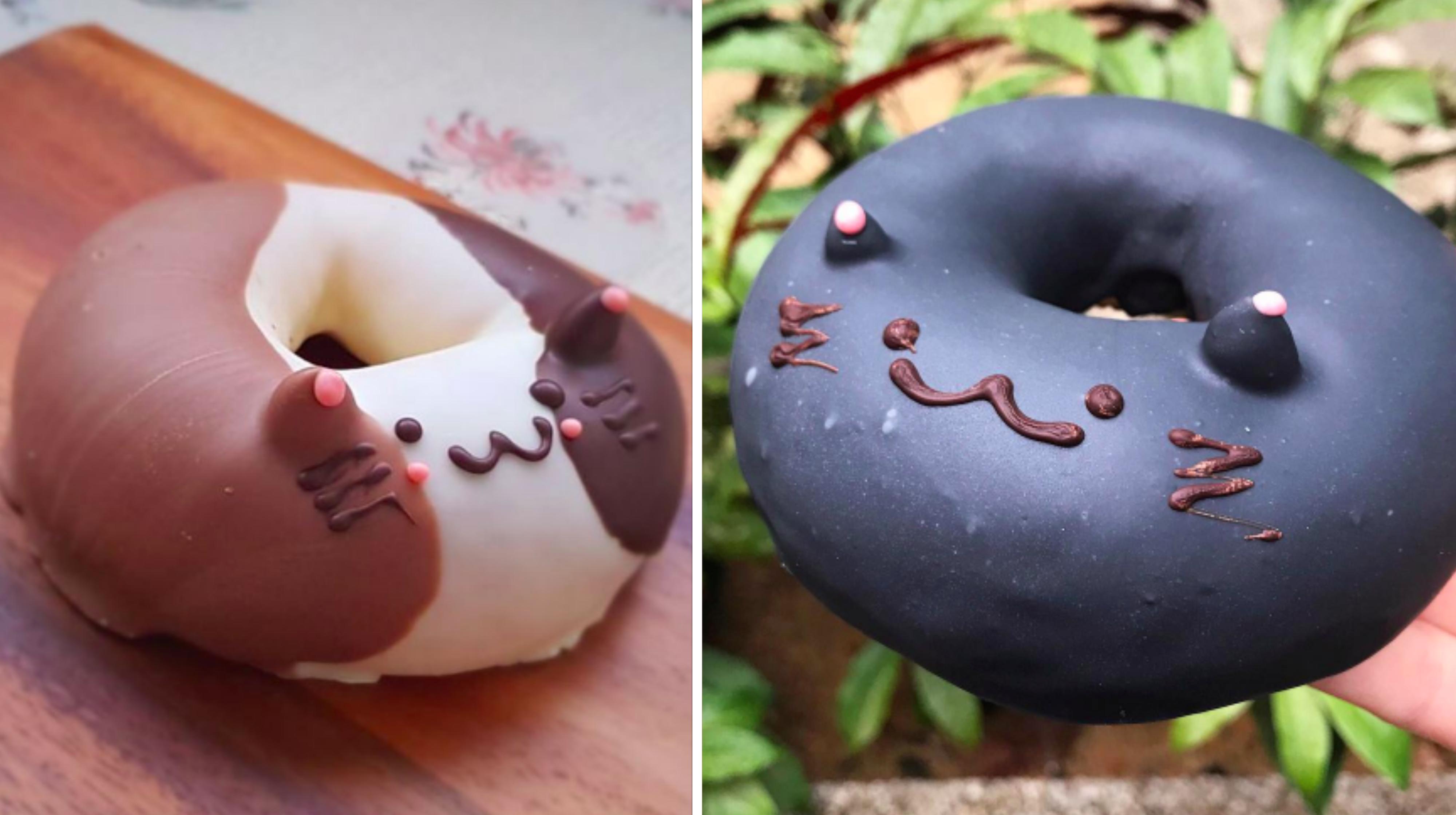 Adorable cat donuts available at Jurong Point for S$2.20 each