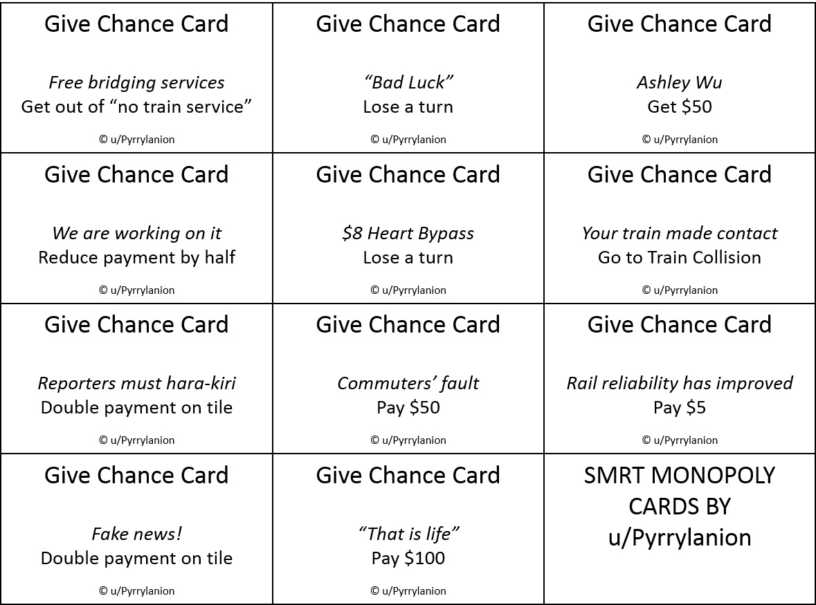 monopoly chance cards list