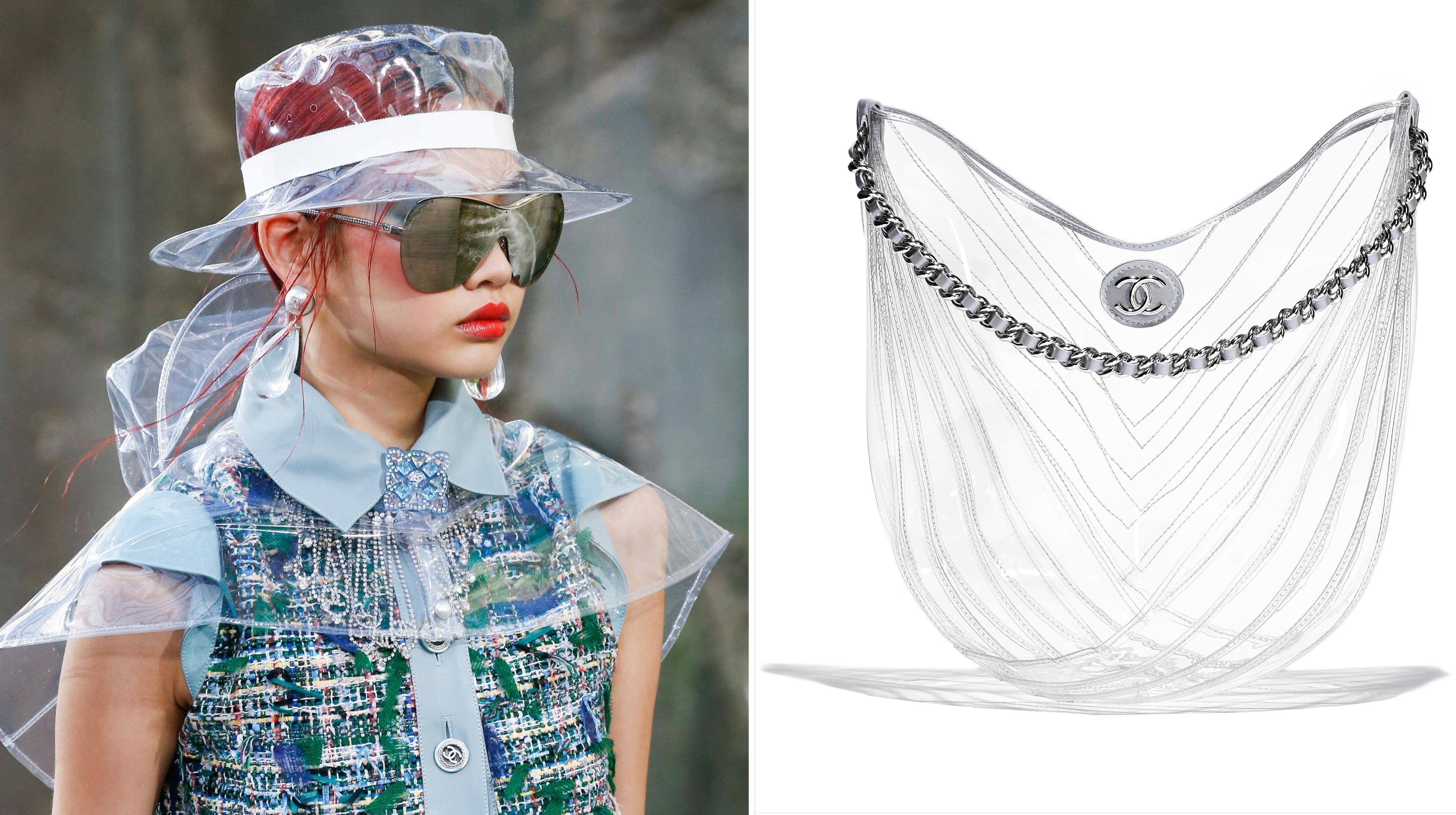 Chanel Runway Transparent PVC Teardrop Bucket Bag. Condition: 2