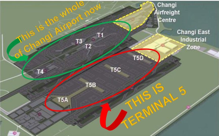 Construction of Changi Airport's Terminal 5 in Singapore is set to commence  in 2025 - Dimsum Daily