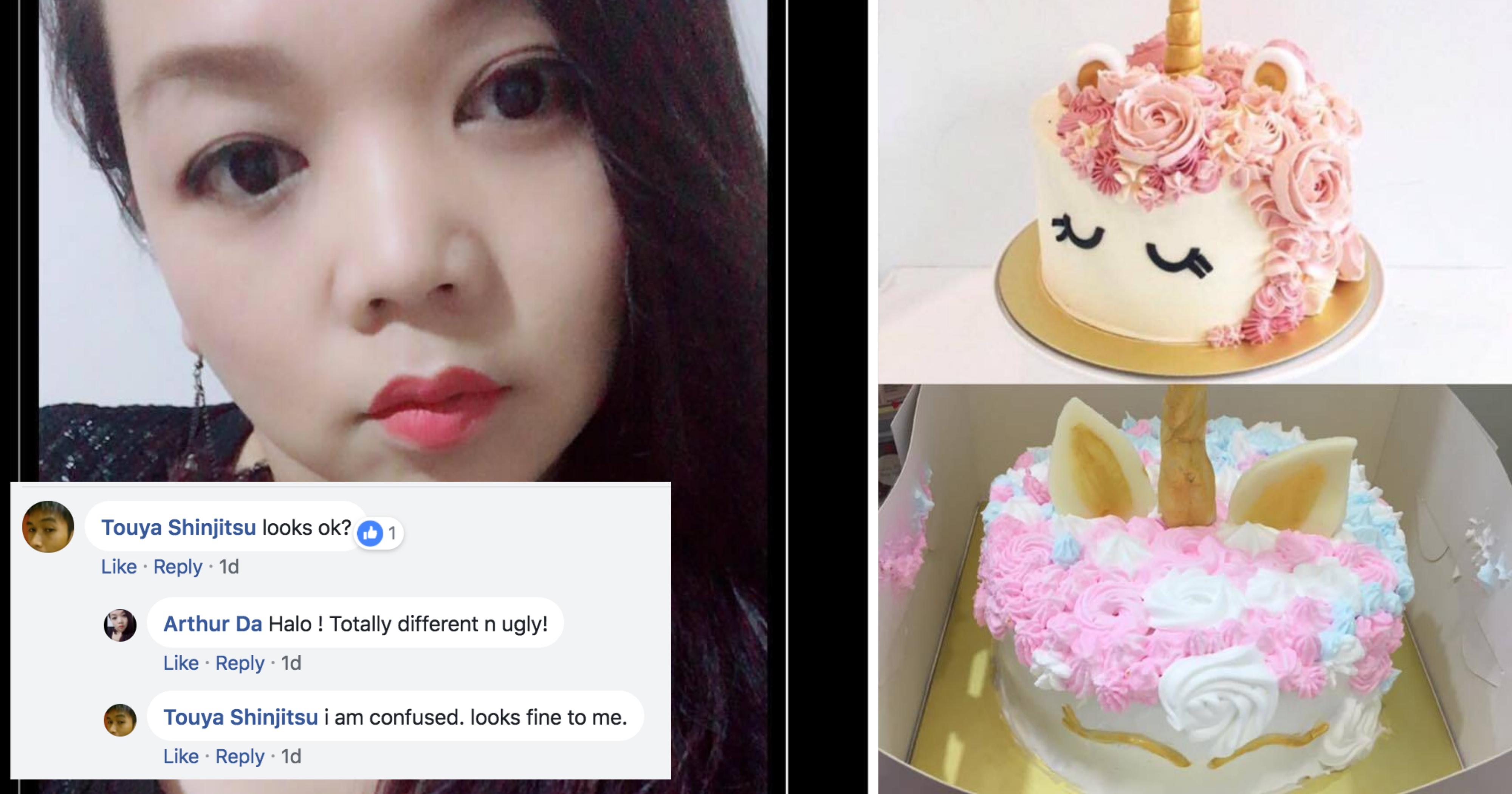 Woman In S Pore Unhappy With 48 Unicorn Cake Because It Looks 48