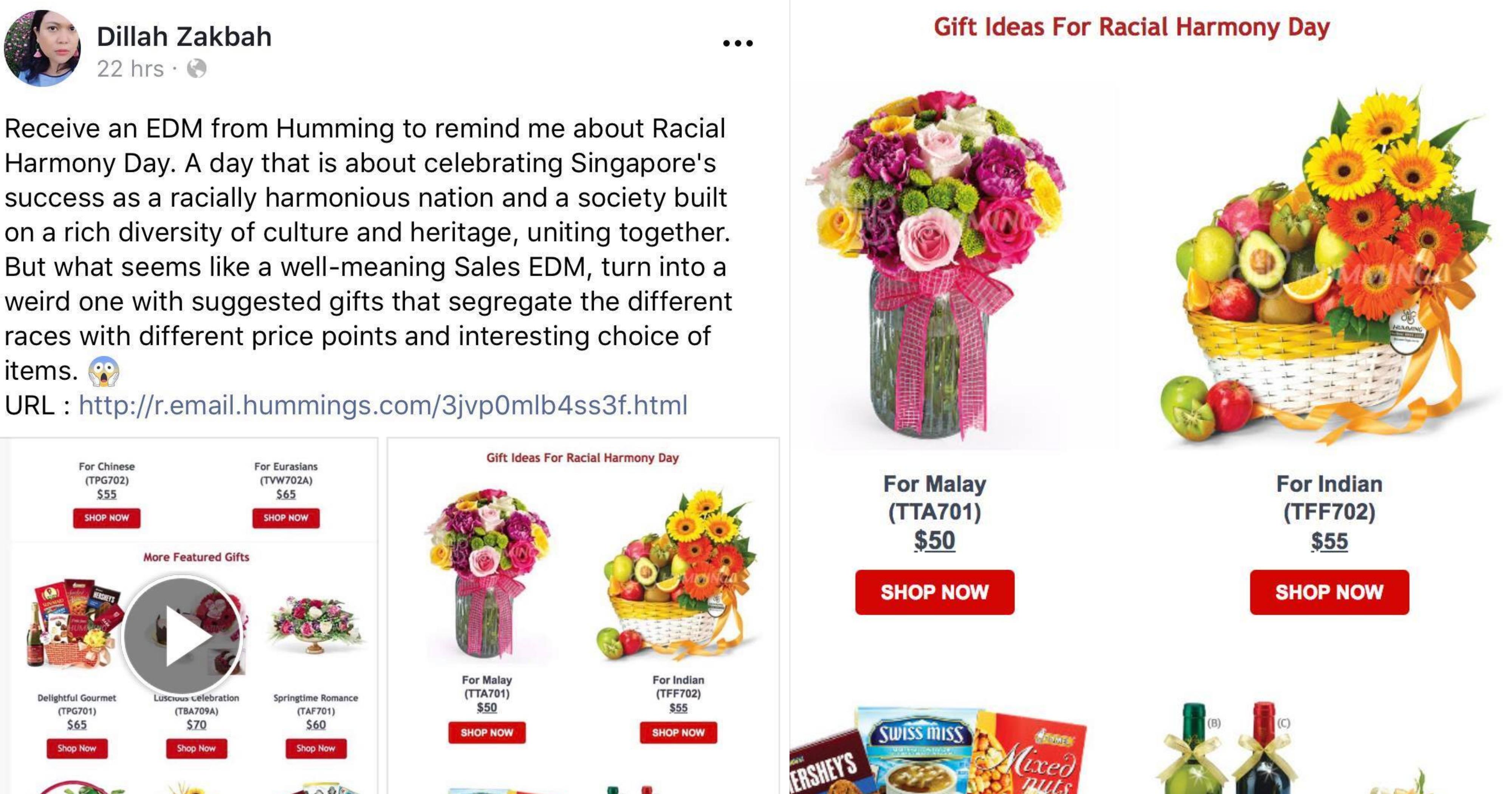 S'pore gift company categorises hampers for 4 races, sells