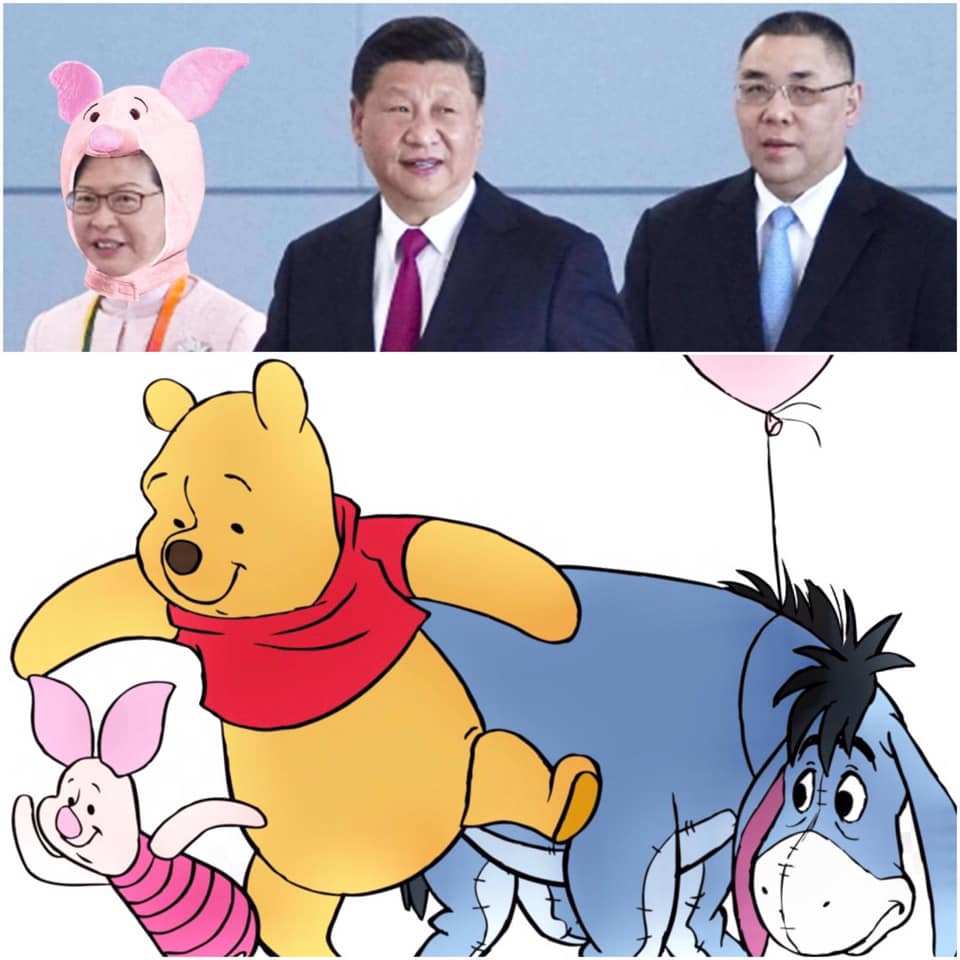 Hong Kong leader Carrie Lam becomes Piglet beside Xi Jinping who has been  Winnie the Pooh -  - News from Singapore, Asia and around the  world