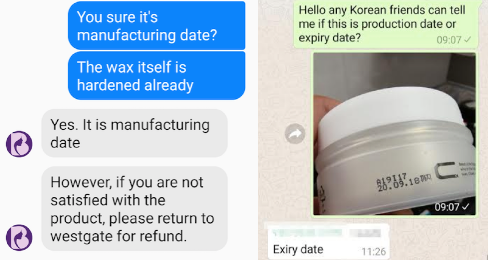 Local beauty retailer & customer tussle over expiry date on styling wax
