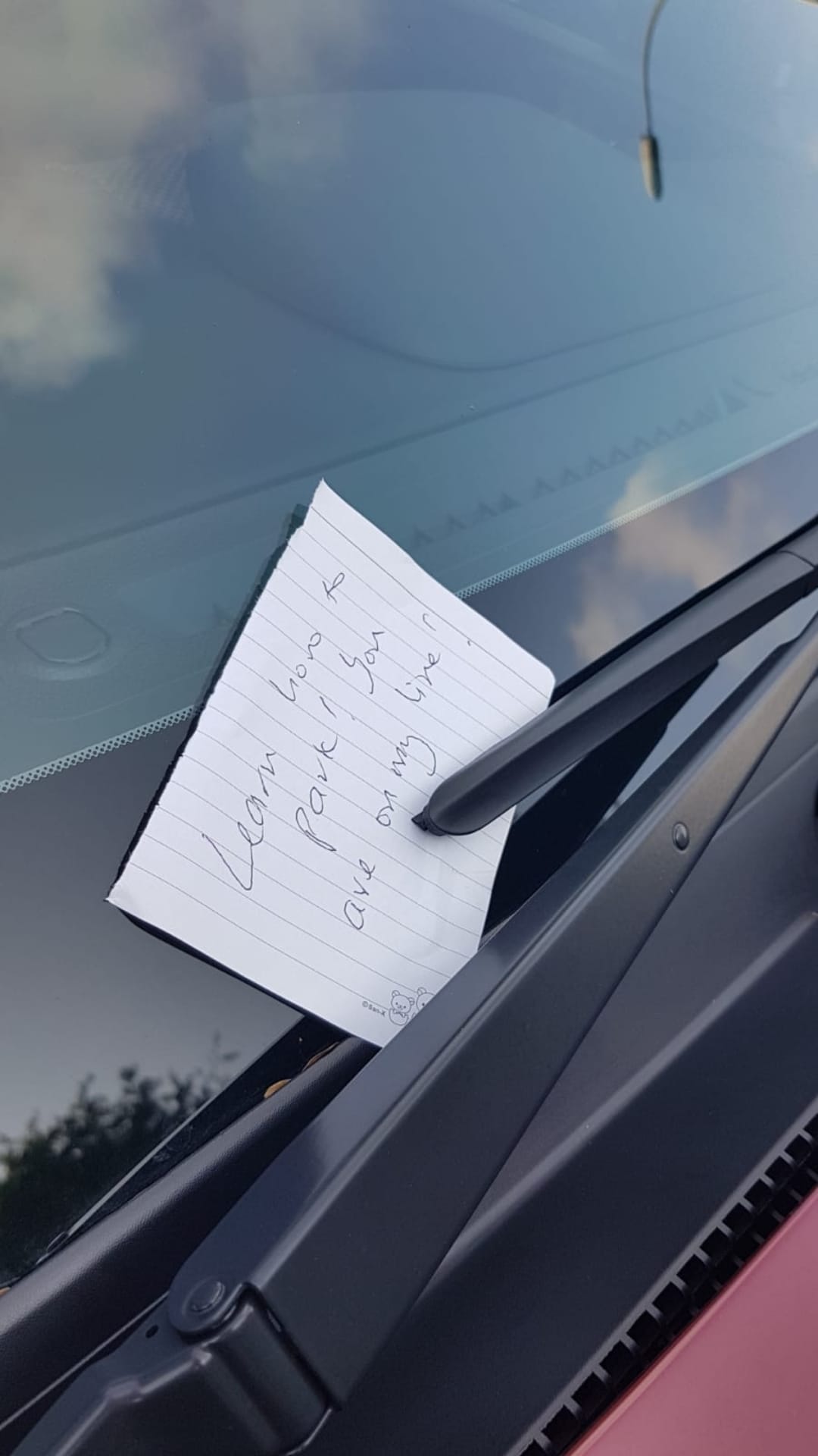 People leave angry notes on inconsiderately parked car at S'pore ...