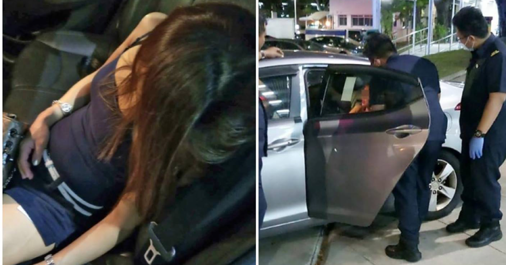 Allegedly intoxicated lady in S'pore passes out in private hire car ...