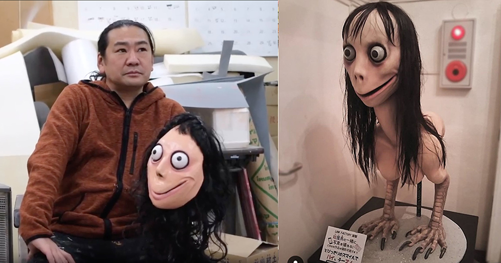 Momo sculpture destroyed by Japanese creator in 2018, but he kept 1 eye.
