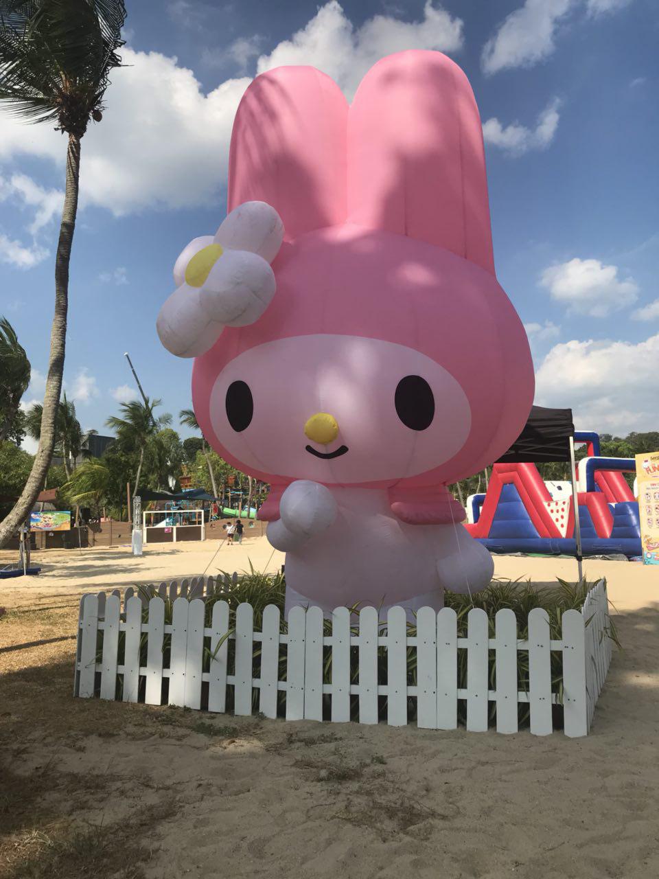 Sneak peek of Hello Kitty, My Melody, & 888 Gudetama inflatables in ...