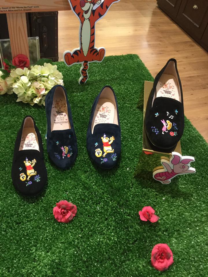 Winnie The Pooh x Elisa Litz shoes sale at Bugis+, 2 pairs