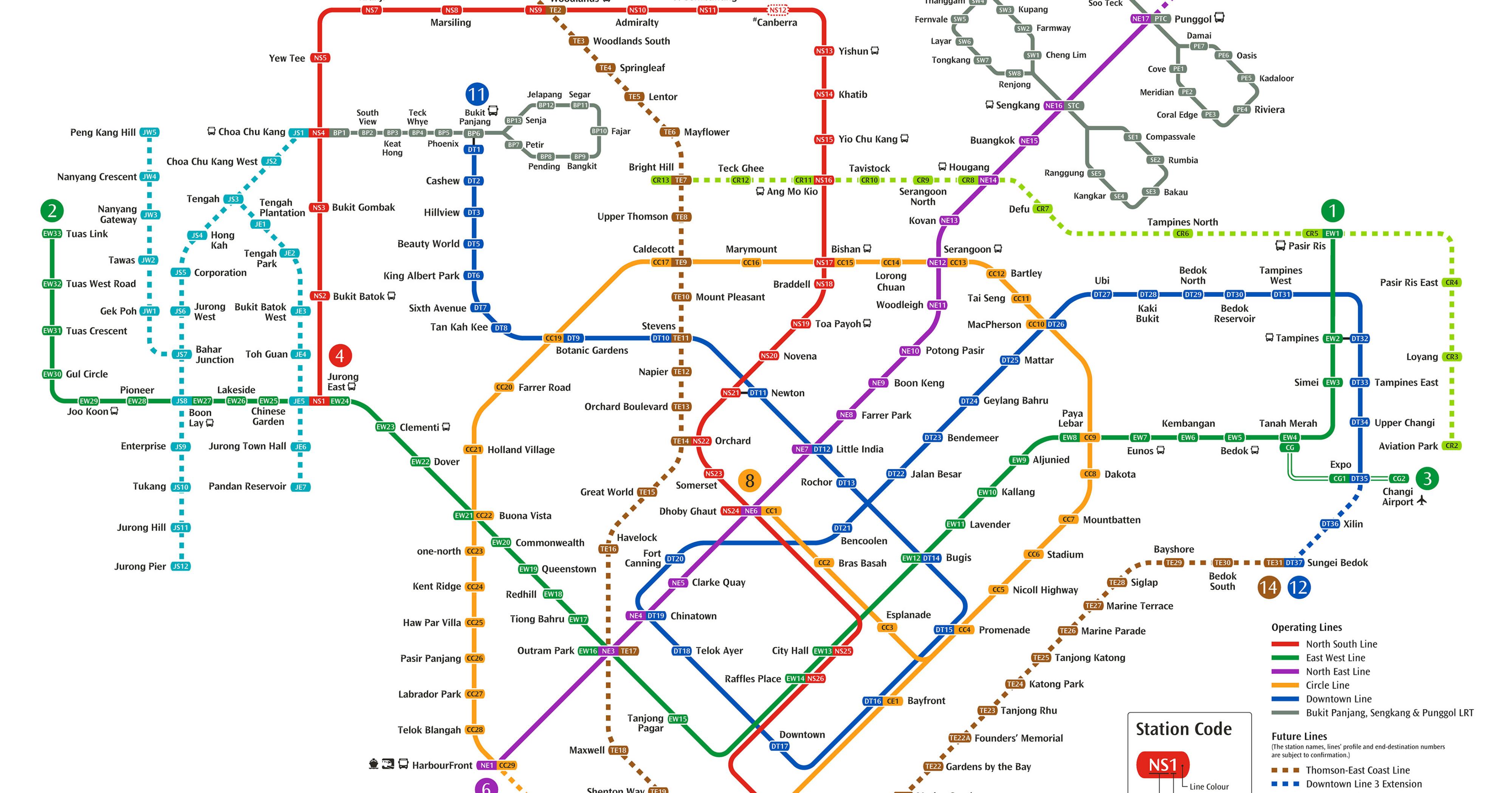 mrt map of singapore New System Map Shows Mrt Lines Once Entirely In Effect By 2030 mrt map of singapore