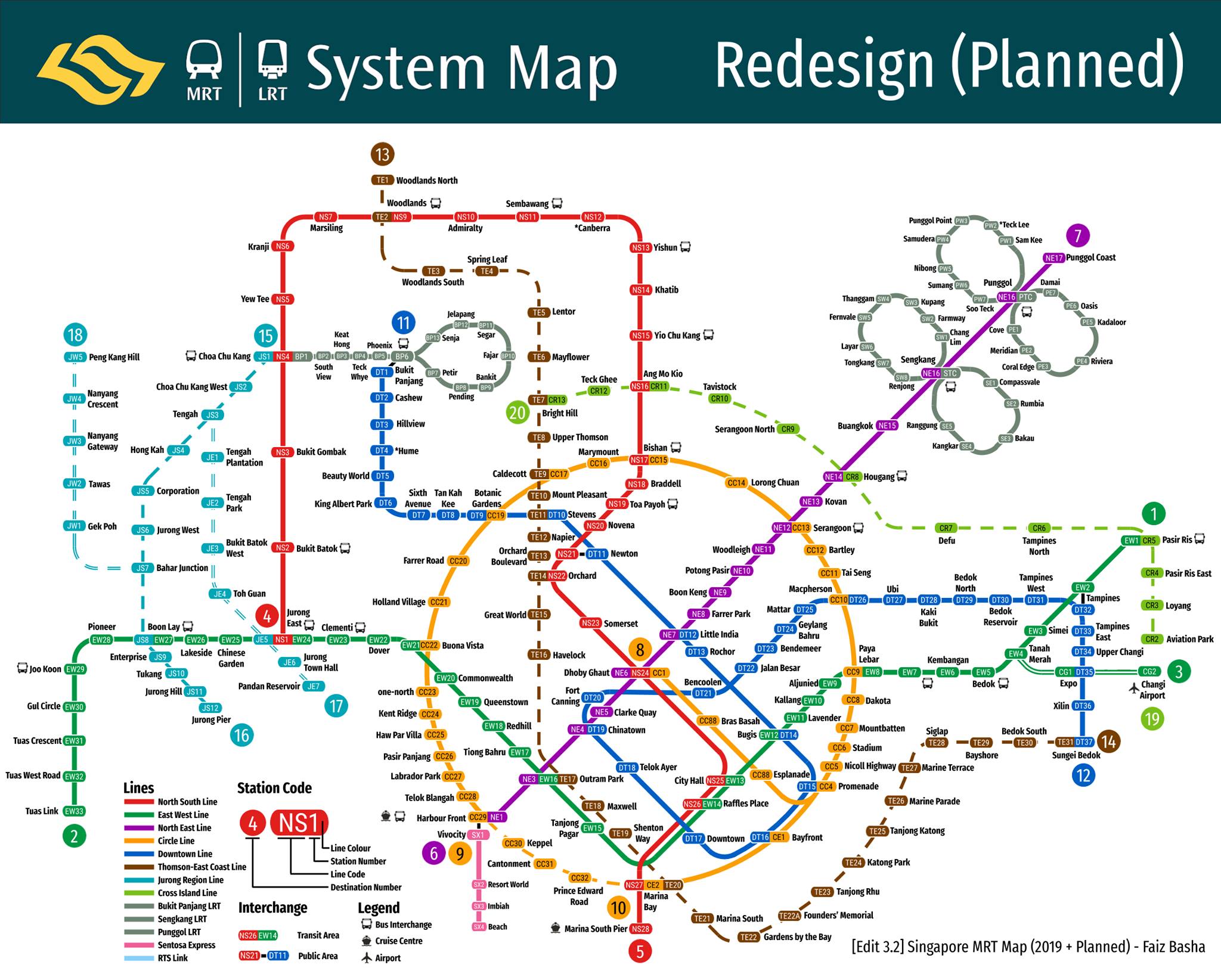 Old Singapore MRT Map