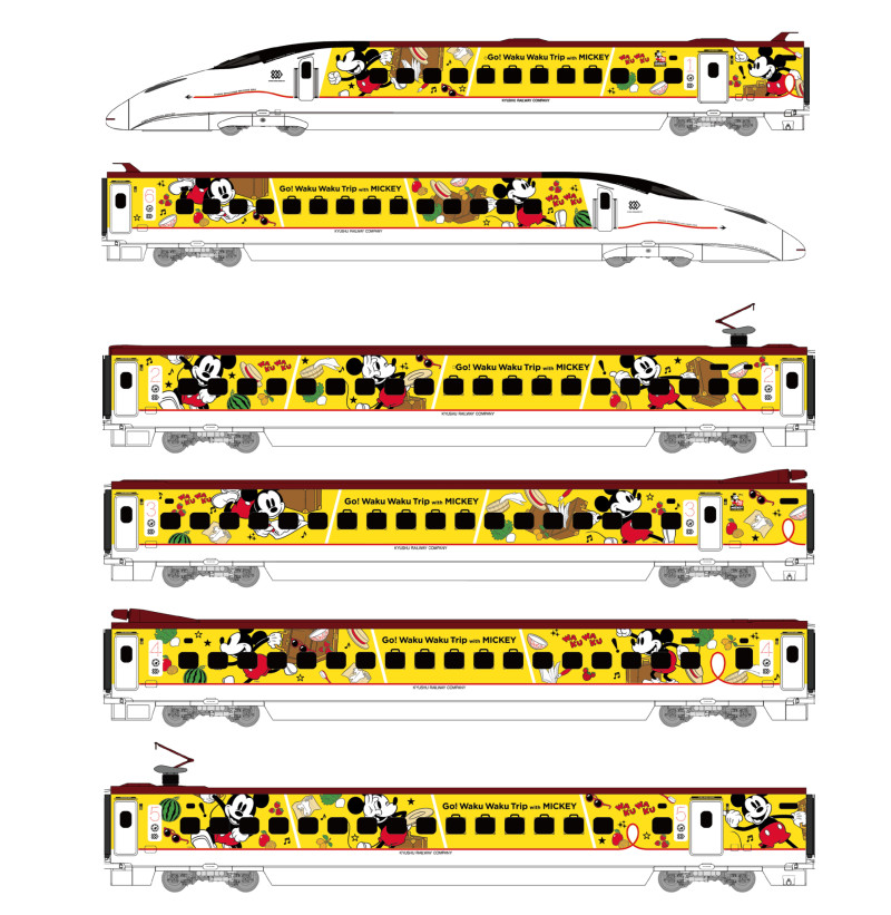 Japan Rail launches Mickey Mouse Shinkansen in Kyushu