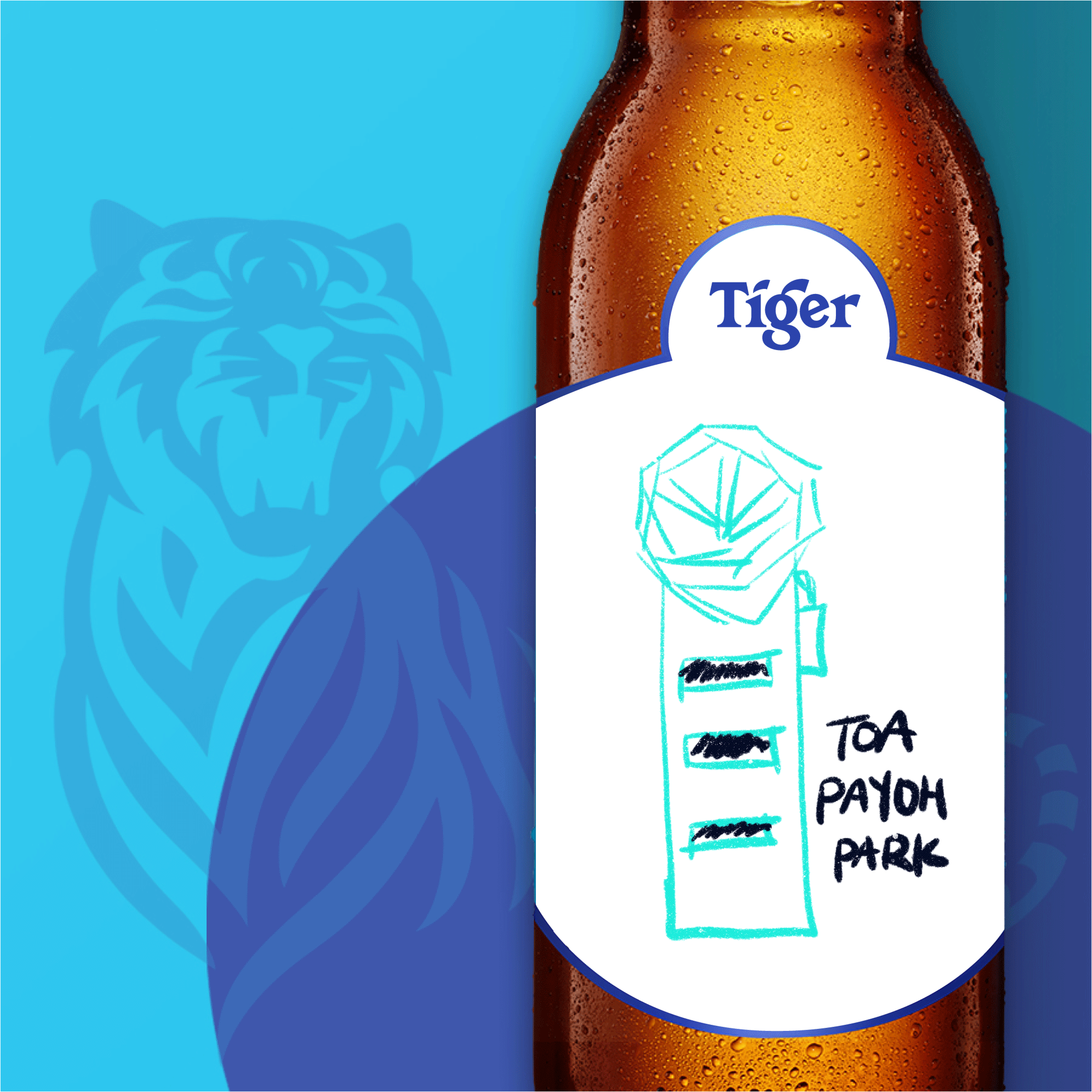 We drew 20 neighbourhoods in S’pore on Tiger beer bottles just for fun ...