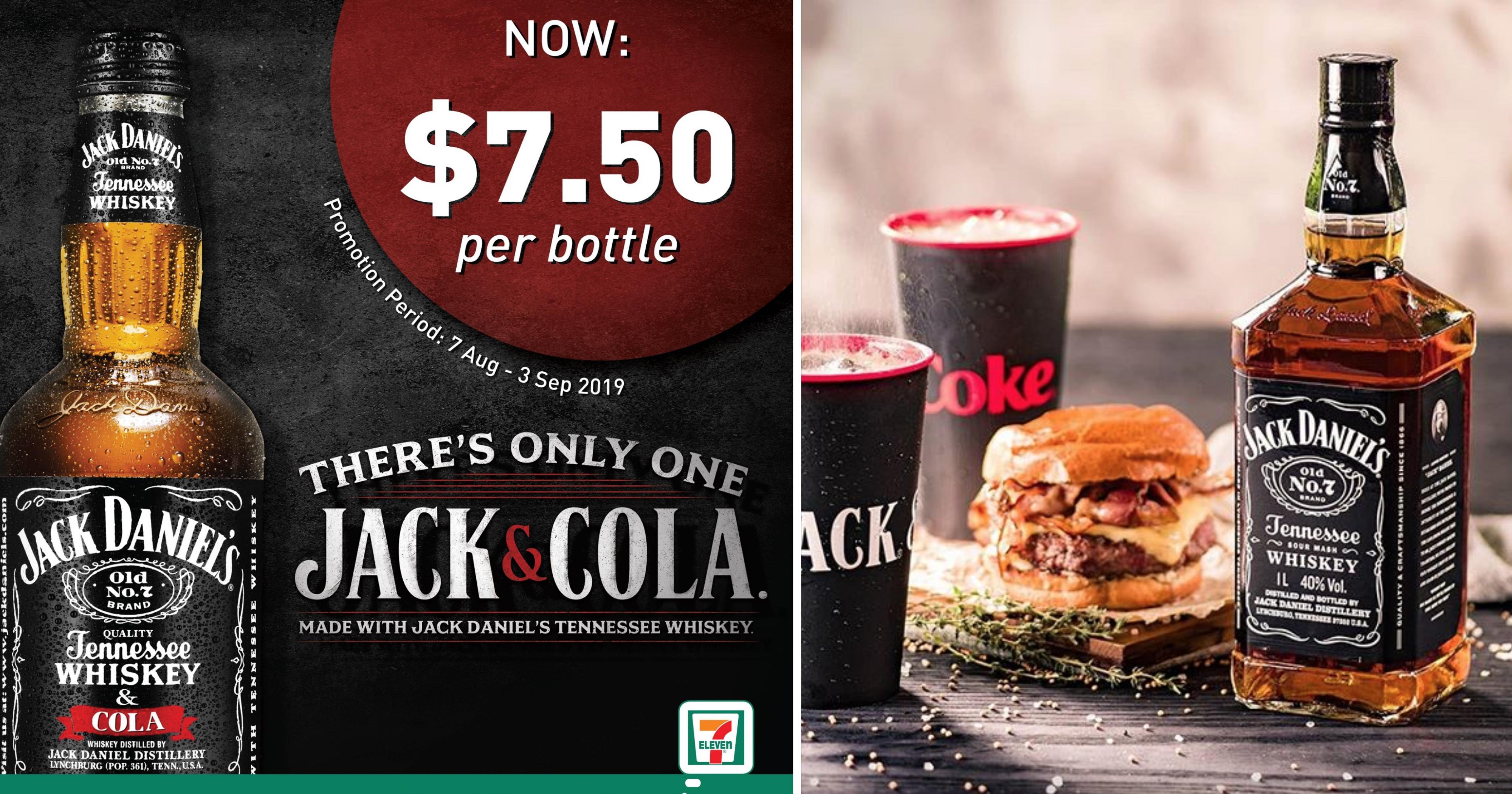 Jack Daniel s Cola Pre mixed In Glass Bottle Sold At S pore 7 Eleven 