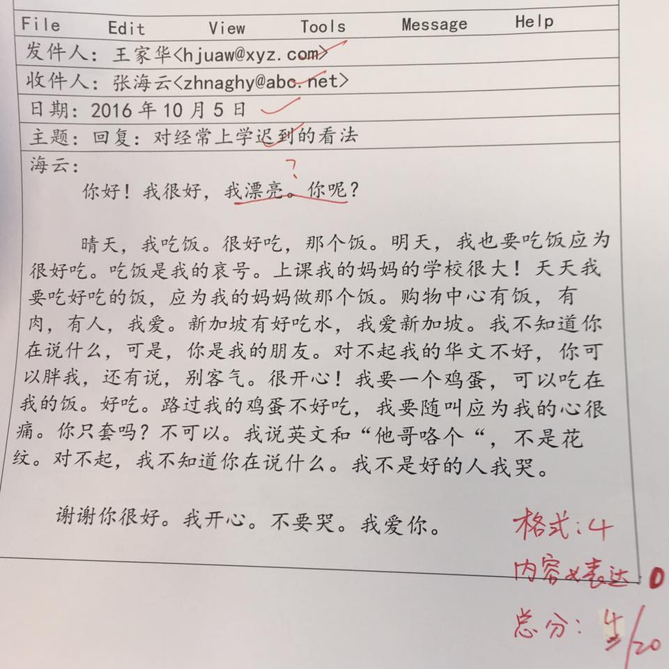 chinese essay funny