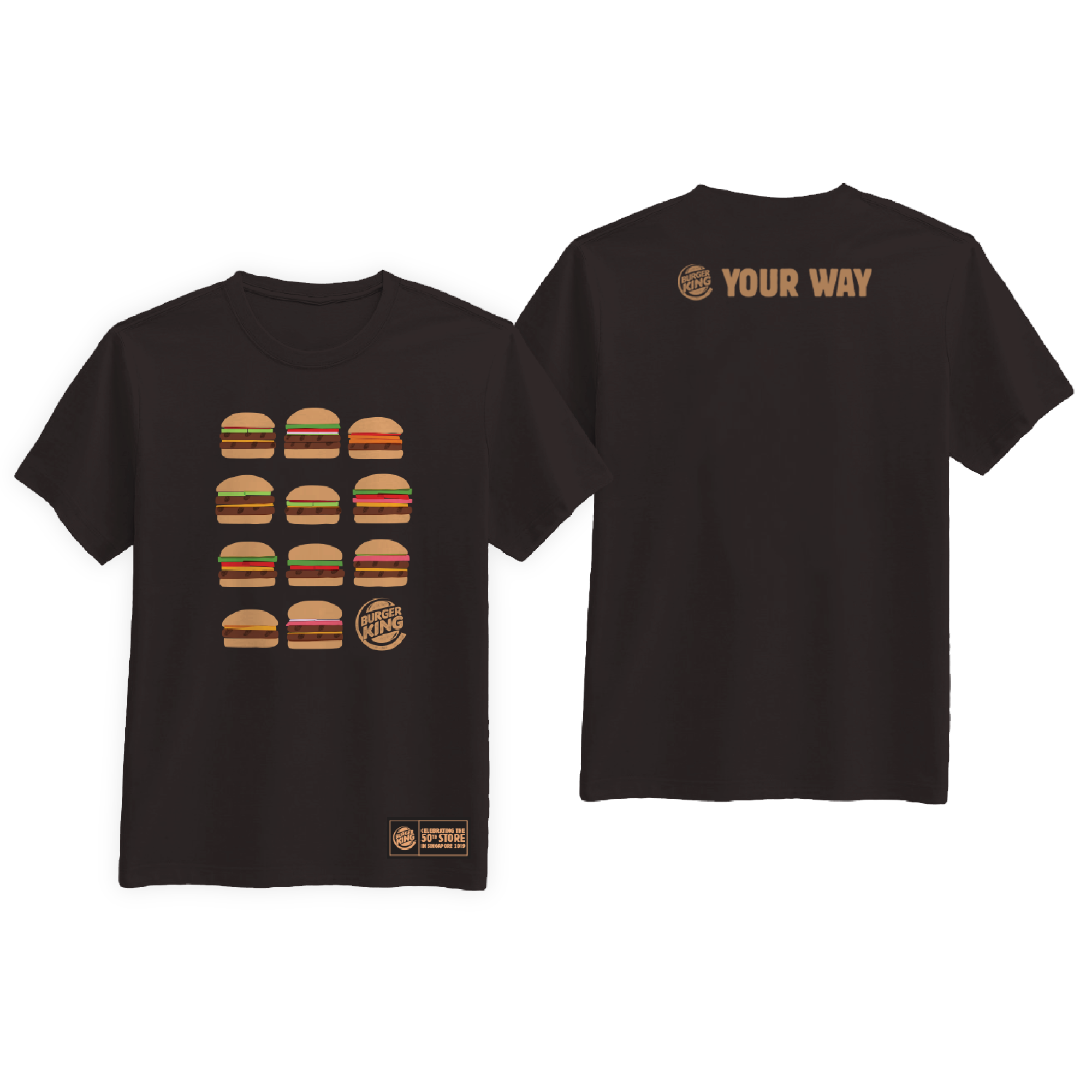 Burger King S'pore selling avocado burgers & burger design T-shirts ...