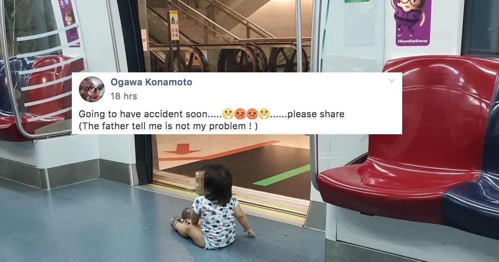 Photo of toddler sitting near MRT doors alone sparks online outrage