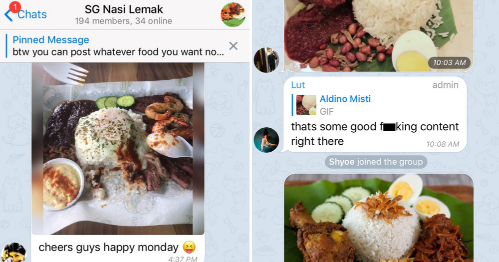 Wholesome Sg Nasi Lemak Telegram Group Shares Actual Nasi Lemak Photos Reviews Instead Of Vice Mothership Sg News From Singapore Asia And Around The World