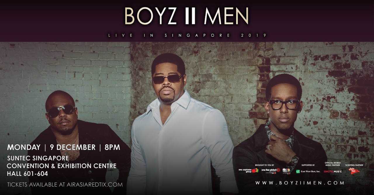 poster for Boyz II Men Singapore 2019 concert