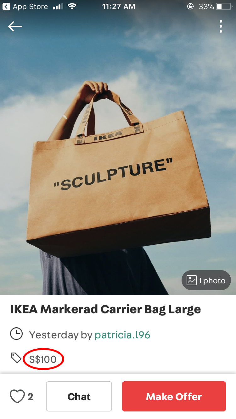 IKEA 'MARKERAD' S'pore collection items found listed at insane marked up  prices on Carousell -  - News from Singapore, Asia and around  the world