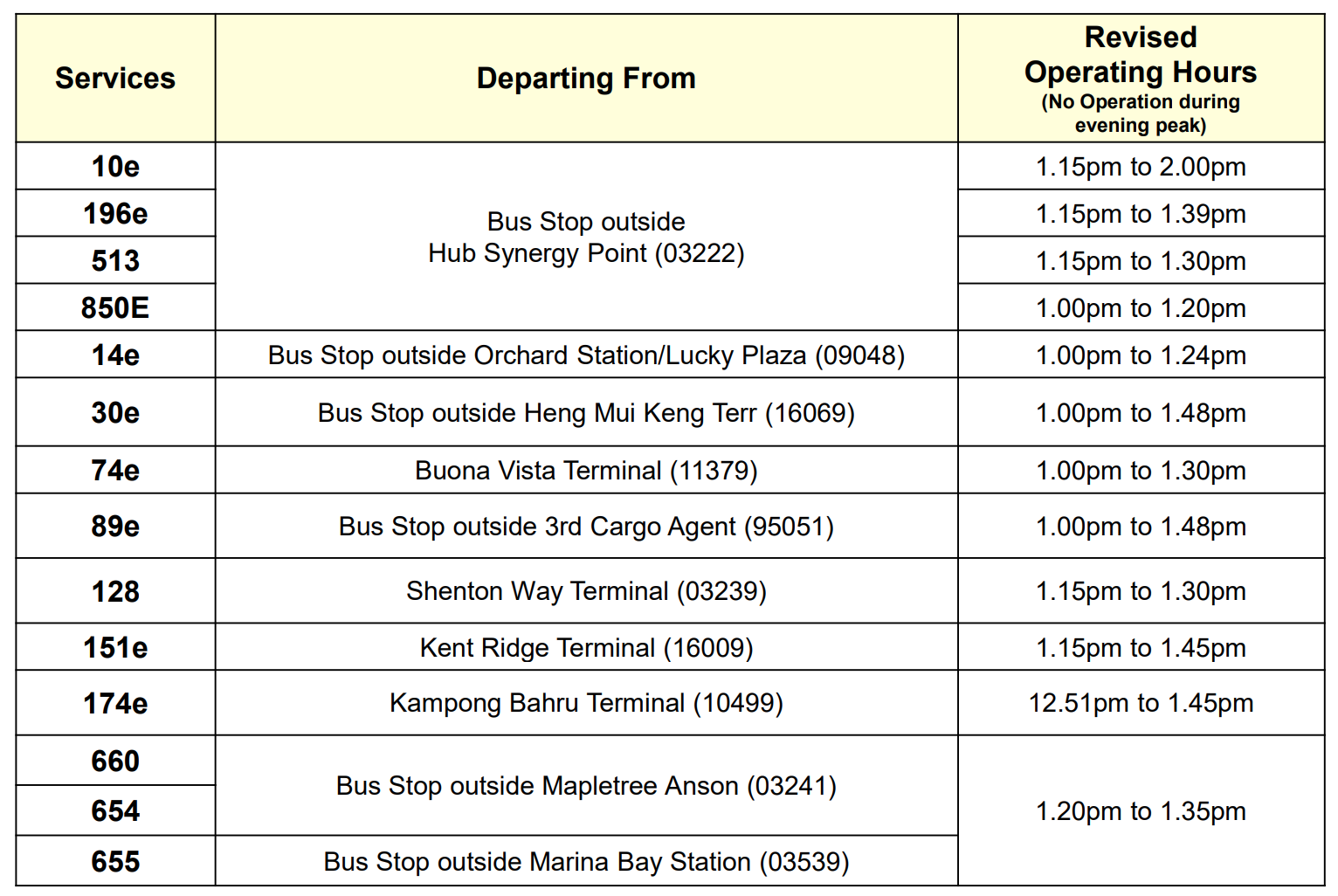 revised operating hours city bus new year's eve 2019 2020
