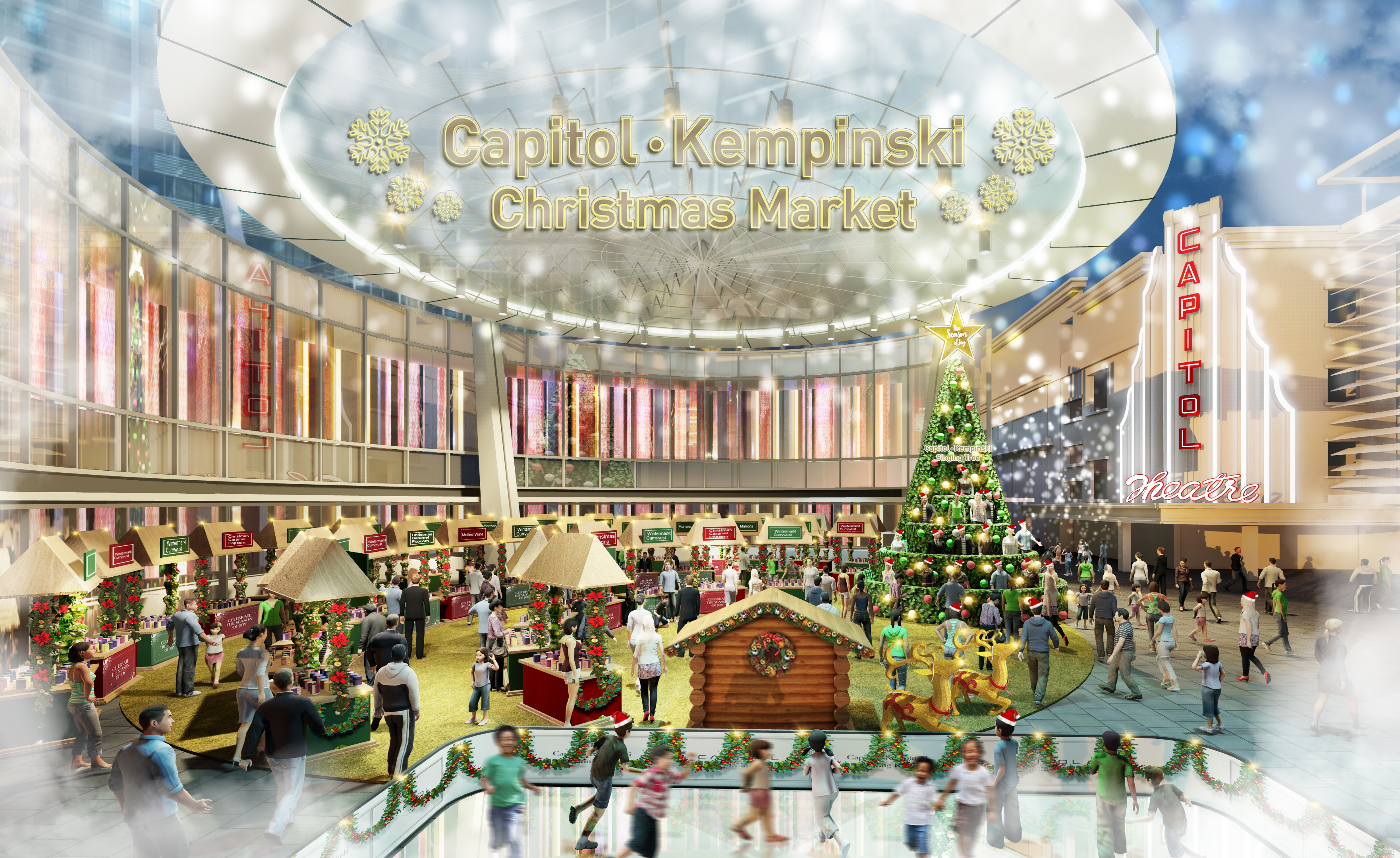 Christmas market, light installations & more at Capitol S'pore